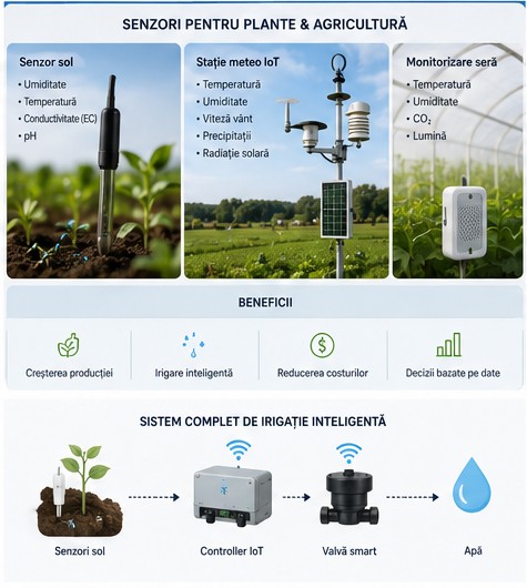 Sensors for plants and agriculture: soil sensor, IoT weather station, greenhouse monitoring, smart irrigation