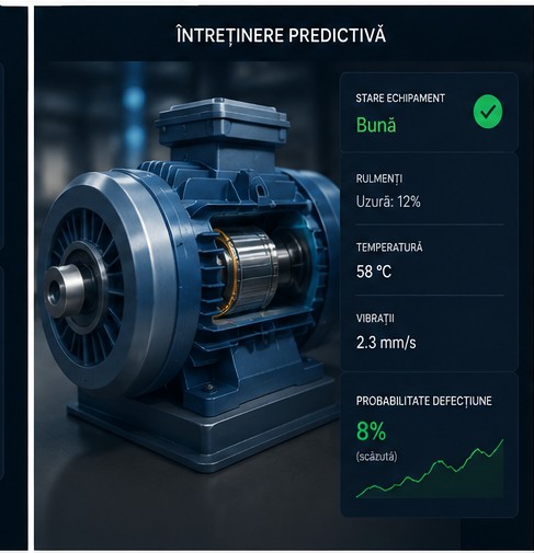 Predictive maintenance: equipment condition, bearing wear, temperature, vibration, failure probability
